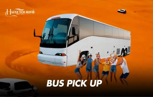 Bus pick up for desert safari