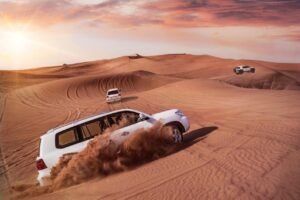 Dune bashing adventure during a Dubai desert safari